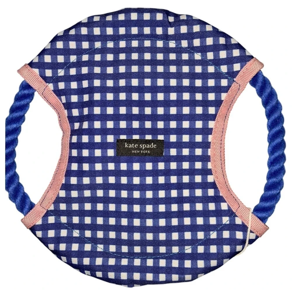 Kate Spade Doggy Frisbee Toy, Blue, White and Pink, 9